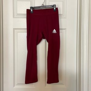 Adidas Alphaskin 3/4 Tights - Medium Maroon